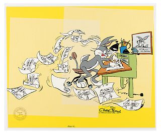 Chuck Jones Signed Limited Edition Cel: &#39;Bugs Director&#39;