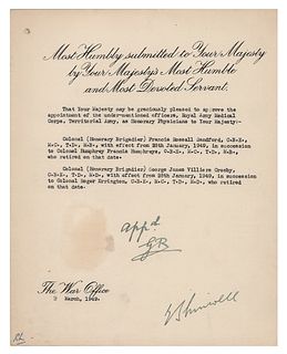King George VI Document Signed