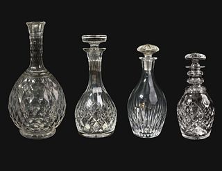 Set of 4 Crystal Bottles