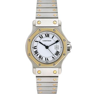 Cartier Santos Octagon Midsize 18K Yellow gold and stainless steel Automatic