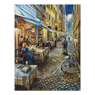 Vadik Suljakov, "Date Night" Original Oil Painting on Canvas, Hand Signed with Letter of Authenticity.