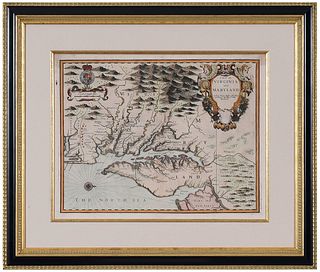 John Speed - Map of Virginia, Maryland, and the Chesapeake Bay