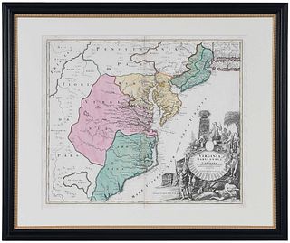 John Baptiste Homann - Map of Virginia and Maryland