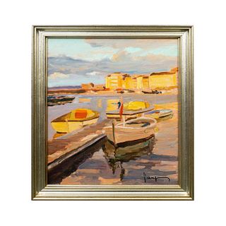 Oil on Canvas Painting, St. Tropez
