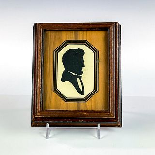 Vintage Hollow Cut Silhouette of Abraham Lincoln Box
