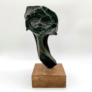 Artist Signed Mexican Bronze Bust