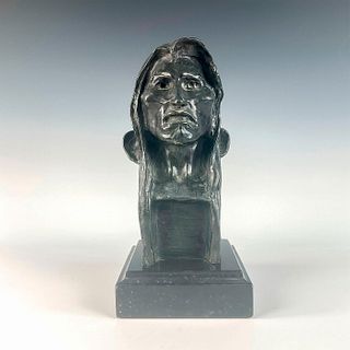 After Remington (American, 1861-1909) Signed Bronze Bust