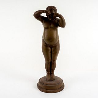 After Chiparus Signed Bronze Sculpture, Weeping Nude