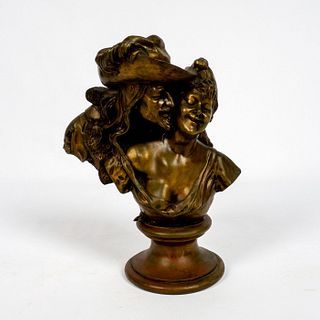After Paul Dubois (French, 1829-1905) Brass Bust