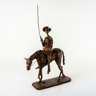J. Pena, Wired Resin Sculpture, Don Quixote, Signed