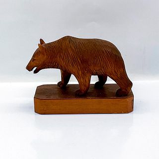 Carved Wood Bear Sculpture