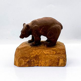 J.L. Clarke Carved Wood Bear Sculpture