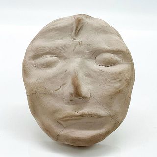 Emily Sommer Signed Clay Sculpture, Face