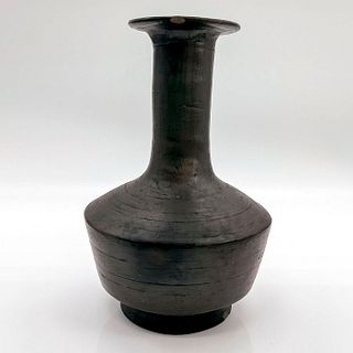Lama Oaxaca Mexico Pottery Bud Vase, Signed