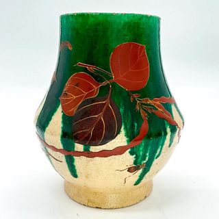 Vintage Artist Signed Folk Art Pottery Vase