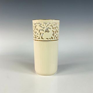 Vintage Lenox Openwork Vase, Forest Animals