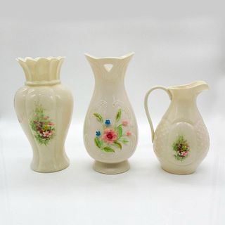 3pc Vintage Irish Parian Donegal China Milk Jug/Vase Set