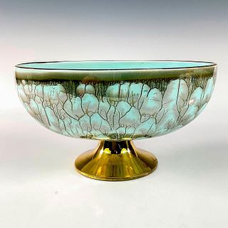 Vintage Delft Oval Bowl Mid-Century Modern Lustre Glaze