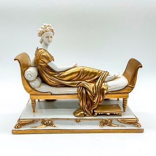 Capodimonte Style Golden Figurine, Madame Recamier