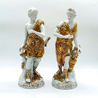 Pair of Capodimonte Style Figurines, Apollo and Artemis