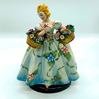 ZSZ Nove Italy Figurine, Woman with Flower Baskets