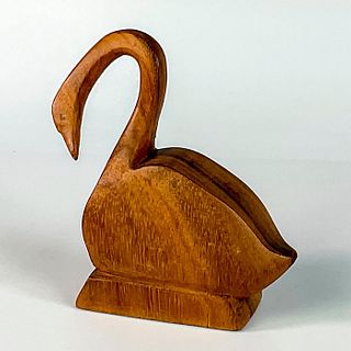 John K Nutsch (American) Wood Carving Figure, Swan