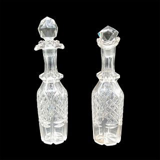 2pc Lovely Vintage Glassware Decanter Set With Stoppers