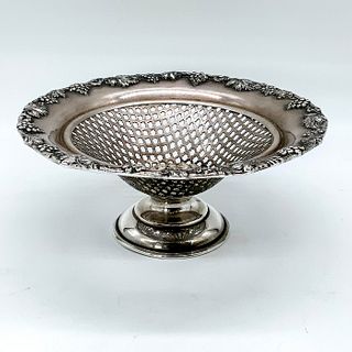 Silver Plated Pierced Footed Bowl
