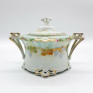 Vintage Moritz Zdekauer Lovely Porcelain Lidded Sugar Bowl