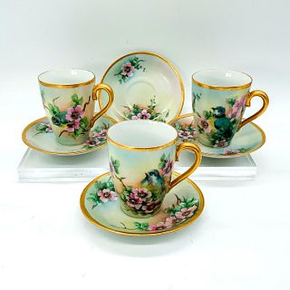 7pc Weimar Porcelain Cup and Saucers