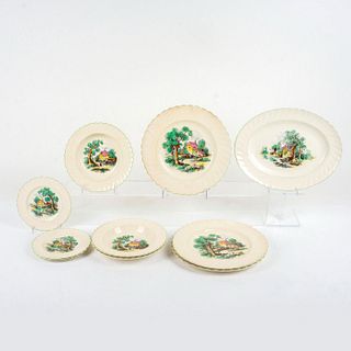 10pc Royal Staffordshire Porcelain Plates and Serving Dish