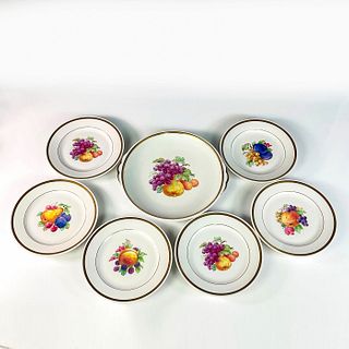 7pc Vohenstrauss Porcelain Serving Platter and Salad Plates