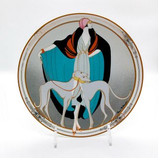 W.L. George Fine China Plate, A Flapper With Greyhounds