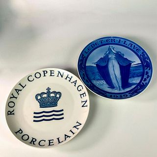 2pc Royal Copenhagen Commemorative Wall Plates