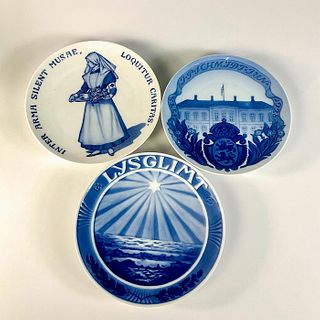 3pc Royal Copenhagen Porcelain Memorial Plates