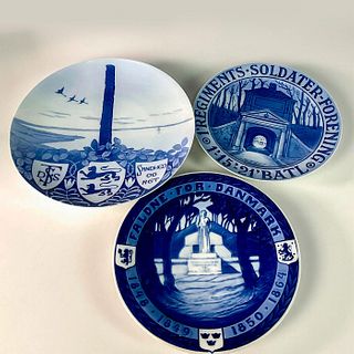 3pc Royal Copenhagen Porcelain Wall Plates