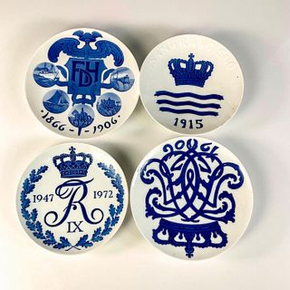 4pc Vintage Royal Copenhagen Memorial Plates