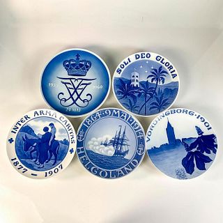 5pc Royal Copenhagen Porcelain Memorial Plates