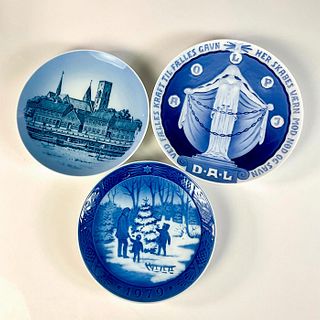 3pc Royal Copenhagen Porcelain Memorial Plates