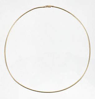 14K Cable Link Choker Necklace