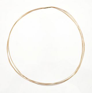 18K Seven Cable Choker Necklace
