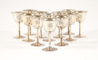 12 weighted Sterling Silver Cordial Cups