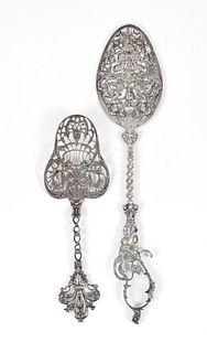 Two Silver Openwork Serving Pieces 