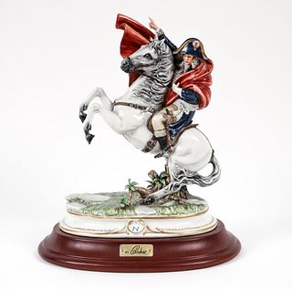 Napoleon Leading the Army Capodimonte porcelain Sculpture