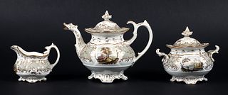 Continental Porcelain hand painted Tea Set