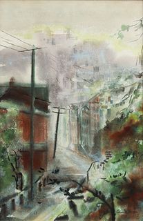 Corrine D. Kappes Pittsburgh Hill District Watercolor