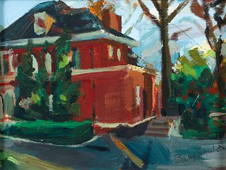 Barry Shields painting A House on Beacon Street