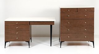 MCM Set Laminate Desk and Chest of Drawers 