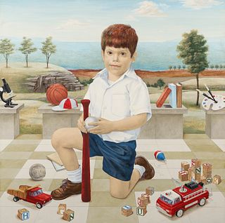 Portrait of a Boy Surrounded by His Toys and Interests 1971 