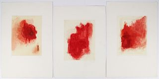 3 Sarah Amos 1995 Untitled Red Monoprints 